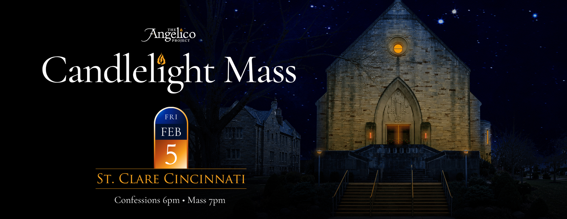 February Candlelight Mass - St. Clare